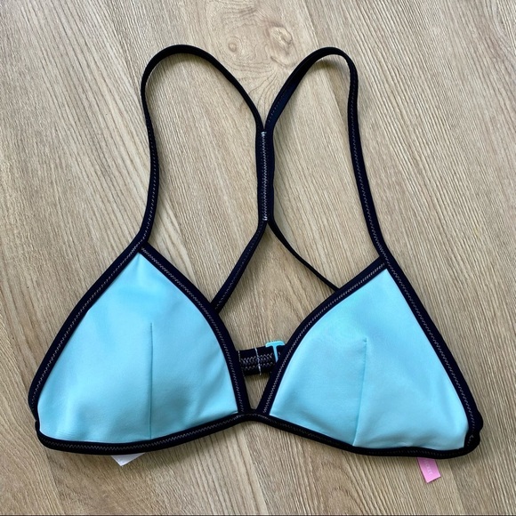 Victoria‘s Secret Blue Teeny Triangle Bikini Top Mint/ Aqua - Picture 1 of 4